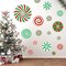 77 Pcs Christmas Candy Decals Christmas Wall Decorations Christmas Candy Floor Decals Christmas Wall Stickers Xmas Decals for Wall Holiday Candy Stickers for Xmas Candyland Party Decorations